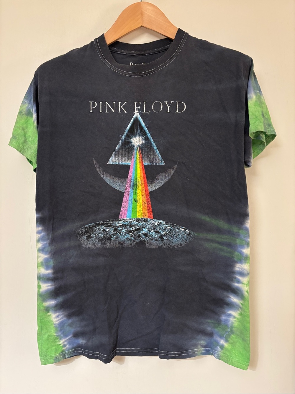 Pink Floyd Concert Tee Size Small / Medium Unisex Tie Dye World Tour 72 Rainbow